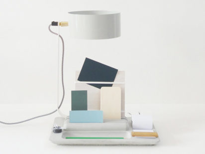 Back-to-Basic desk lamp / concrete grey